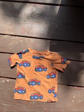 Kids Orange Monster Truck Tee - Brand
